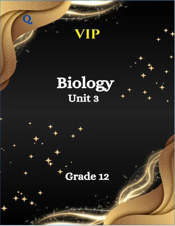 BIOLOGY G12 UNIT-3 - CELLULAR METABOLISM