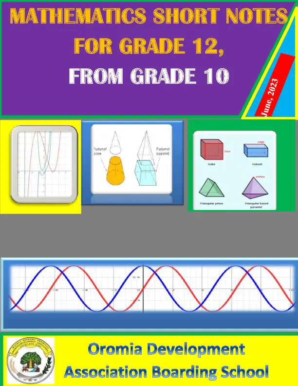 mathematics short notes  for grade 12 - ethiopia new curriculum