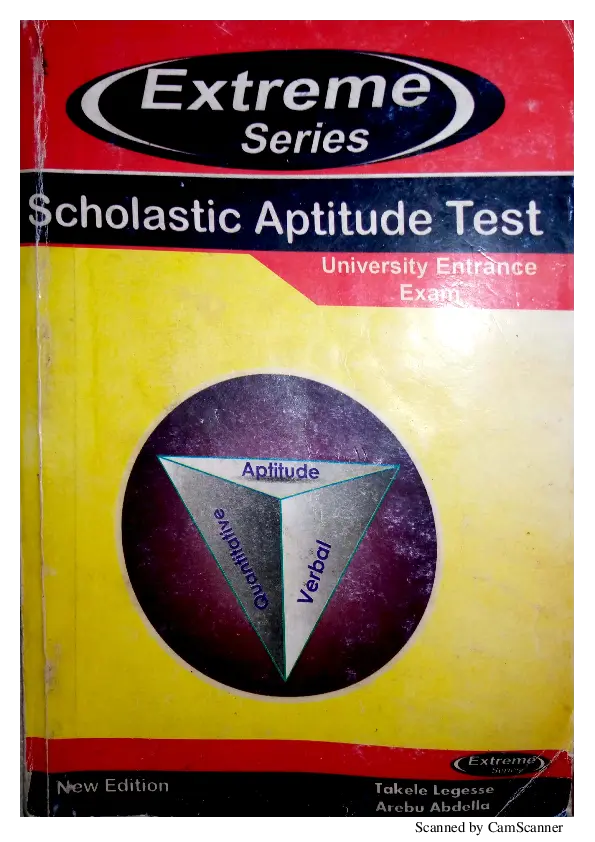 SCHOLASTIC APTITUDE TEST - UNIVERSITY ENTRANCE EXAM - EXTREME SERIES