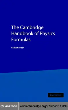 THE CAMBRIDGE HANDBOOK OF PHYSICS FORMULAS