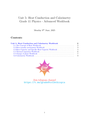 advanced physics workbook grade 11 unit 5 - ethiopia new curriculum