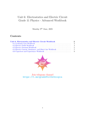 advanced physics workbook grade 11 unit 6 - ethiopia new curriculum