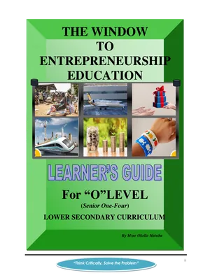 the window to entrepreneurship education - new curriculum