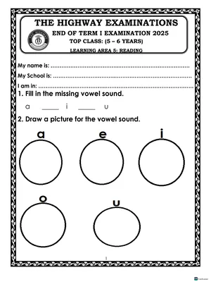 highway examinations end of term one top class reading examinations 2025