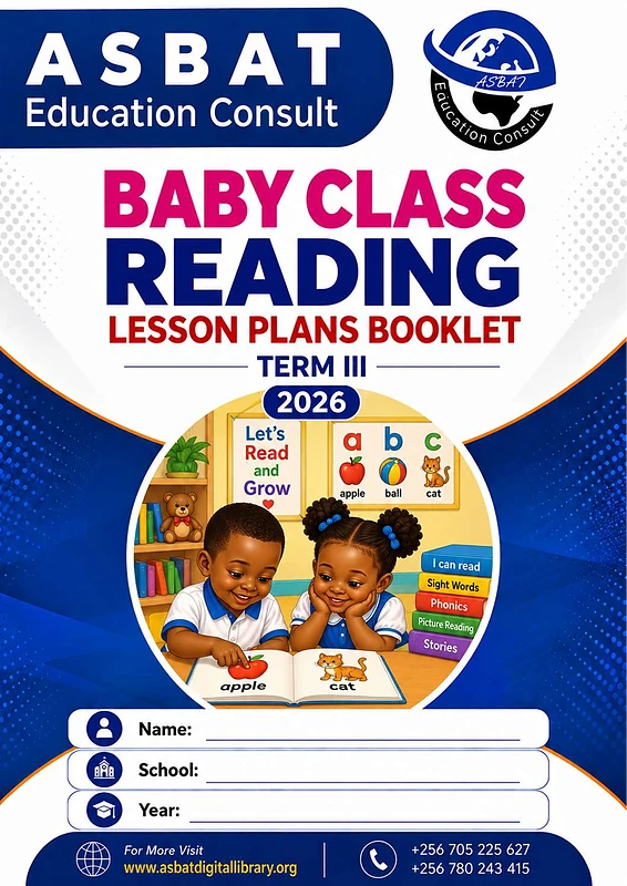 baby class reading lesson plans booklet term iii 2026