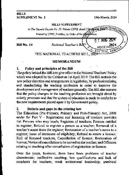 gou (2024) - national teachers' bill, 2024