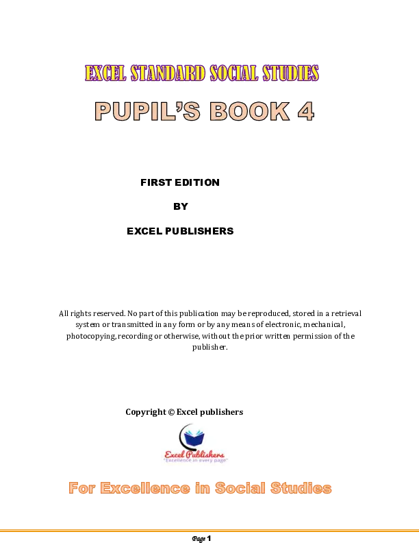 excel p4 sst notes term iii - Social Studies Lesson Notes
