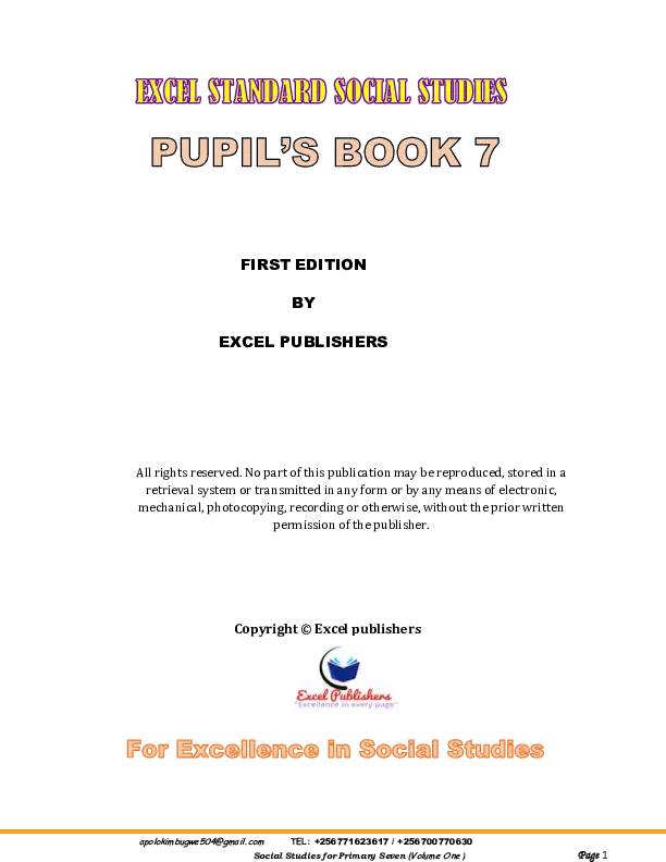 excel p7 sst term iii - social studies lesson notes