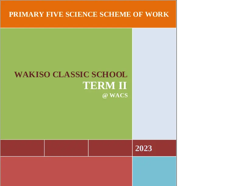 p.5 science scheme term ii by mr nalebo moses