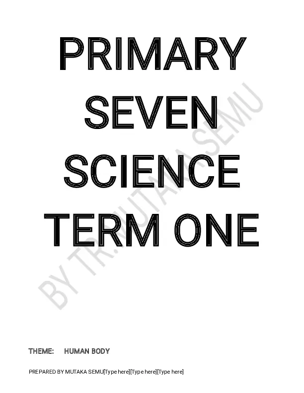 p.7 science lesson notes by mutaka semu