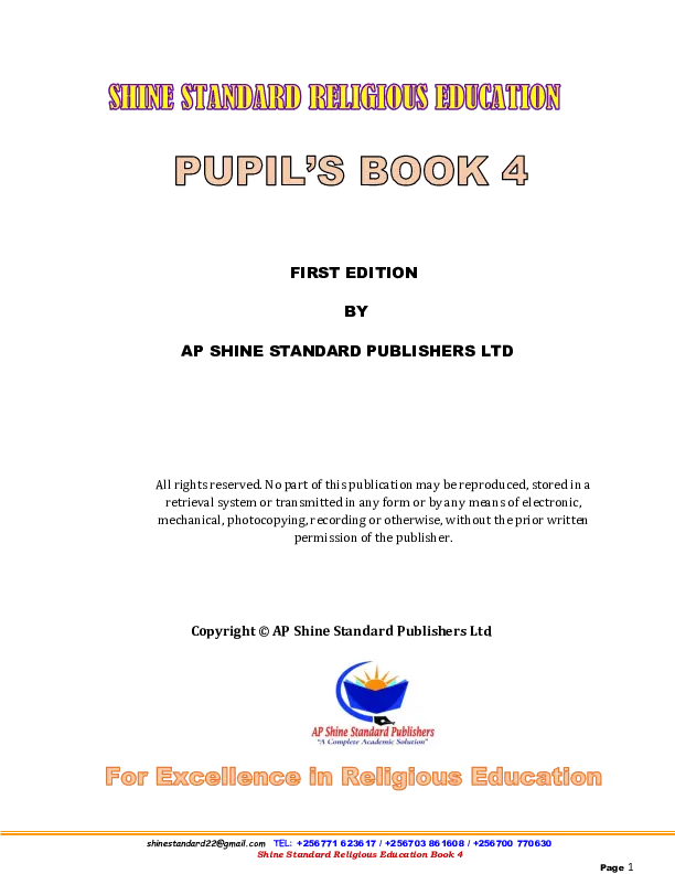 kimbugwe & busuulwa (2024) p4 re term 1 - shine standard (excel) religious education pupils book 4