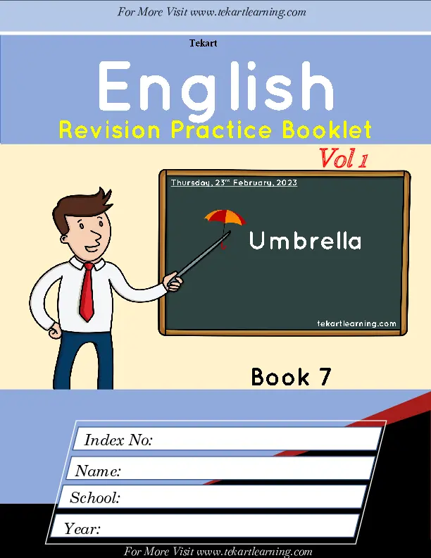 tekart learning english p.7 revision book