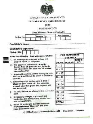 sure key pre ple unique series mathematics exam