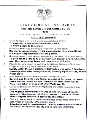 sure key pre ple unique series social studies ad re marking guide