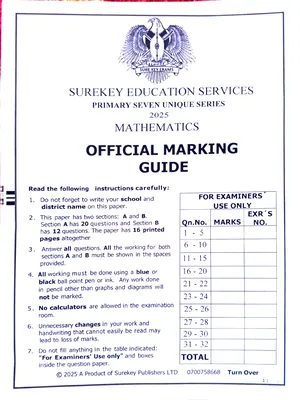sure key pre ple unique series social mathematics marking guide