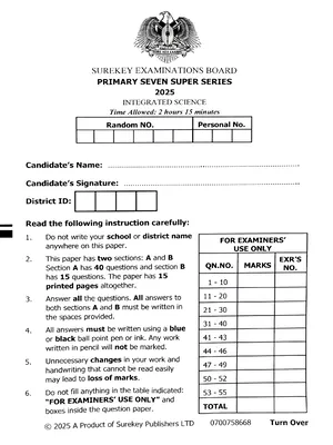 surekey p7 super series science paper
