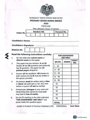 surekey p7 super series social studies paper