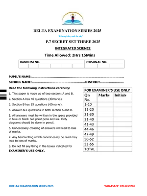 delta secret set 3 science paper