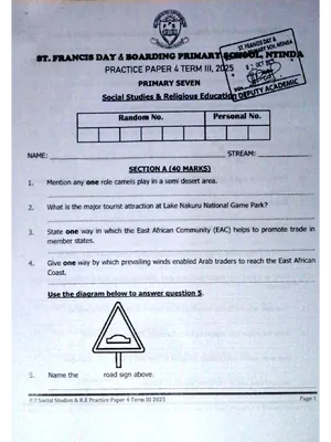 st francis ntinda ple practice set 4 social studies sst exam