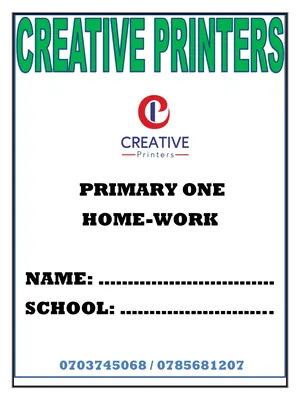 primary one p.1 home work for term 1 - creative printers