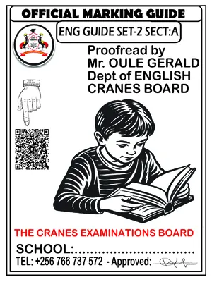 P.7 English Assessment Set 2 Term One Marking Guide - Cranes
