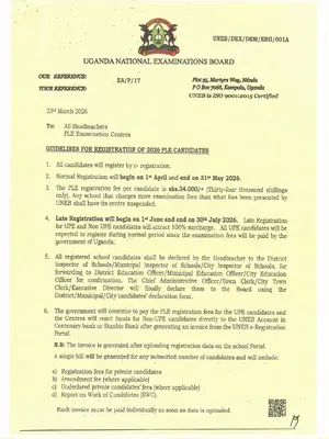uneb ple registration requirements