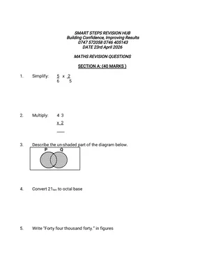smart steps revision hub mathematics