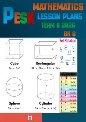 primary six p.6 mathematics lesson plans booklet term 2 by mr. jayson