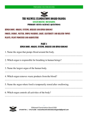 maxwell examinations board science question book