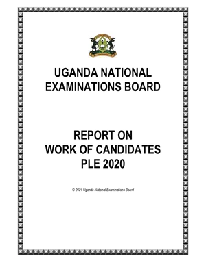 UNEB PLE Report 2020