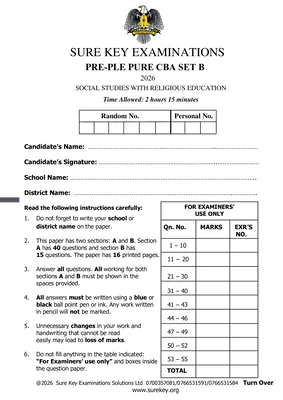 Sure Key p.7 SST Pre PLE Pur Cba Set B