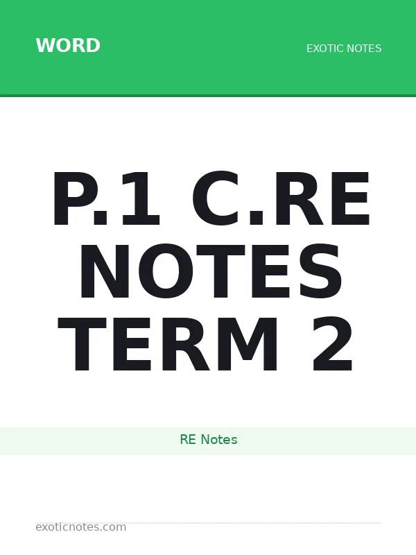 P.1 C.re Notes Term 2