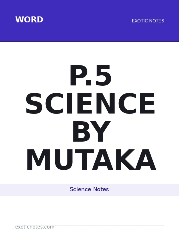 P.5 Science by Mutaka