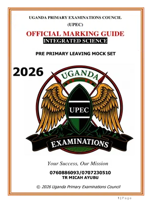 Upec Pre Mock 2026 P7 Science Marking Guide with Answers
