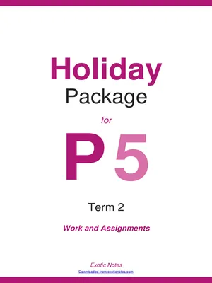 The Best Holiday Package for P5 Term 2 All Subjects with Examples and Questions
