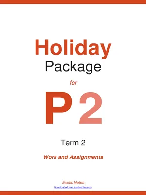 the best holiday package for p2 term 2 all subjects with examples and questions