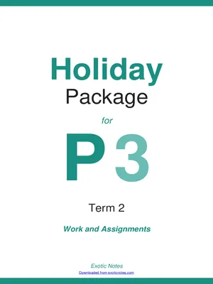the best holiday package for p3 term 2 all subjects with examples and questions