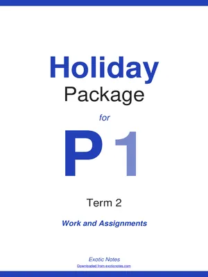 the best holiday package for p1 term 2 all subjects with examples and questions