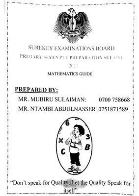 P.7 MTC PLE Prep Set 1 Guide