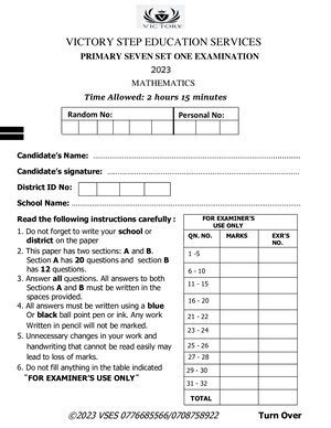 P.7 MTC Vses Set One 2023