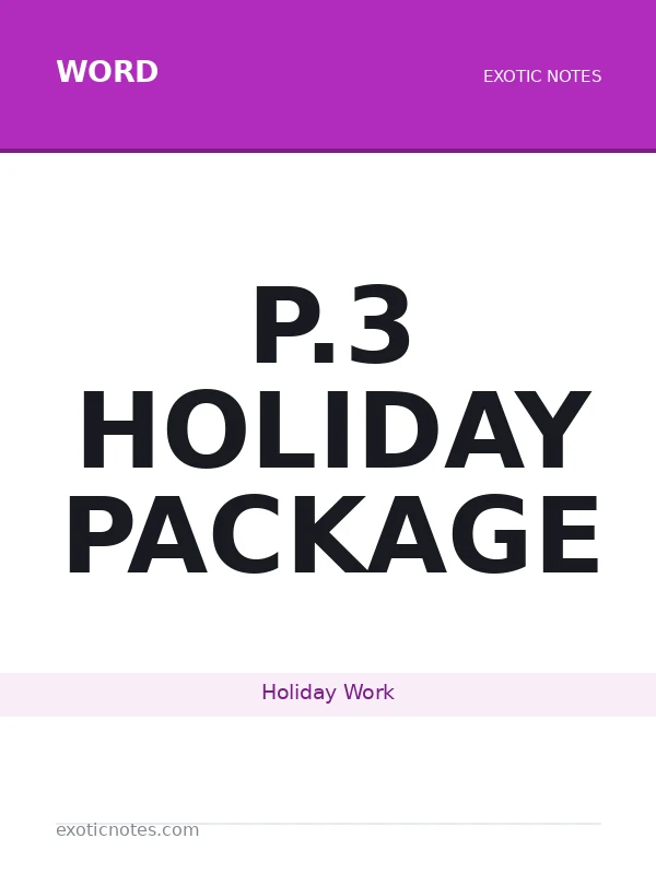 p.3 holiday package