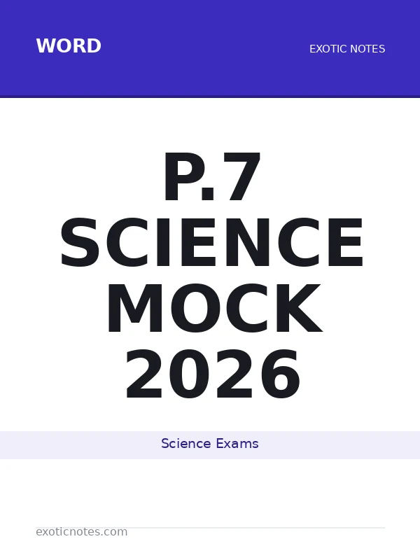 P.7 Science Mock 2026