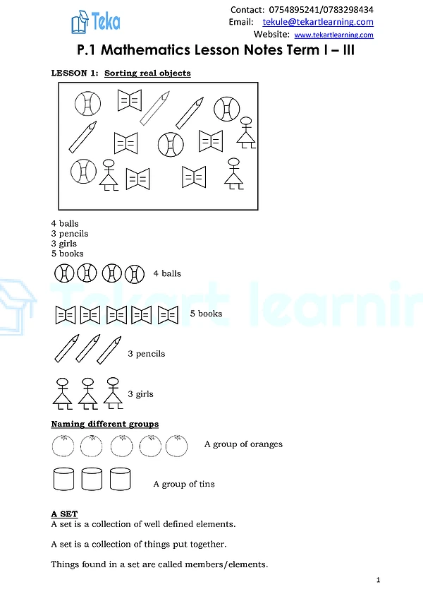 P.1 Math Notes