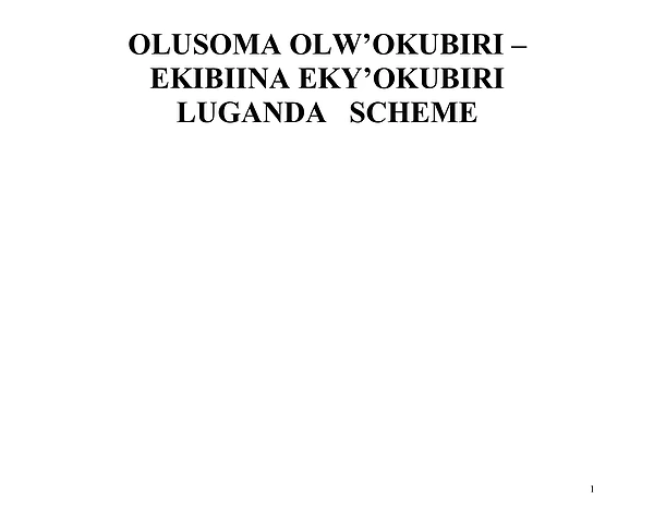 Luganda Scheme p.2 Term Ii