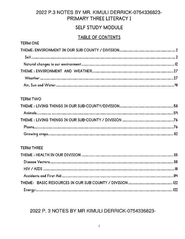 P.3 Science Unique Notes