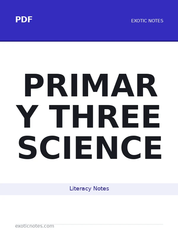 primary three science