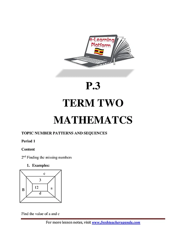 P.3 Mathematics Term Two