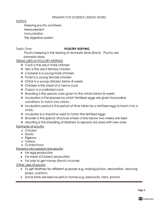 P5 Sci Notes - Fresh Teacher's Library