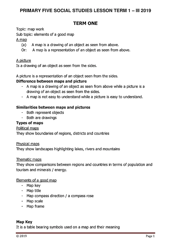 p.5 lesson notes sst