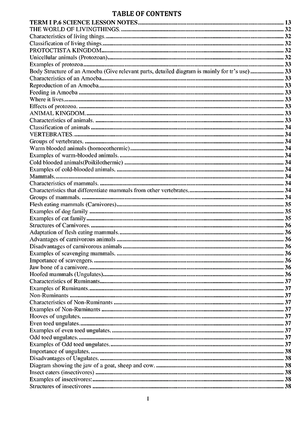 p.6 science notes - fresh teacher's library